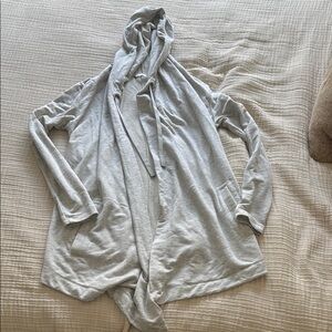 Athleta Gray Hooded Cardigan